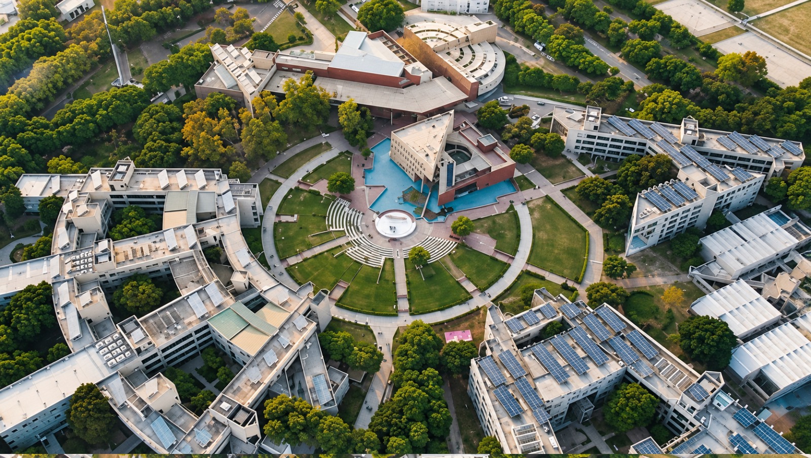 Delhi Technological University campus aerial view